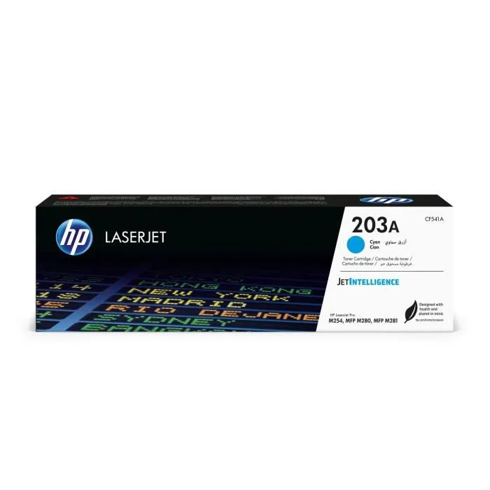 HP Cartouche de Toner Cyan Authentique CF541A (HP 203A) pour Imprimantes LaserJet Pro M254, M280, M281 HP Cartouche de Toner Cyan Authentique CF541A (HP 203A) pour Imprimantes LaserJet Pro M254, M280, M281