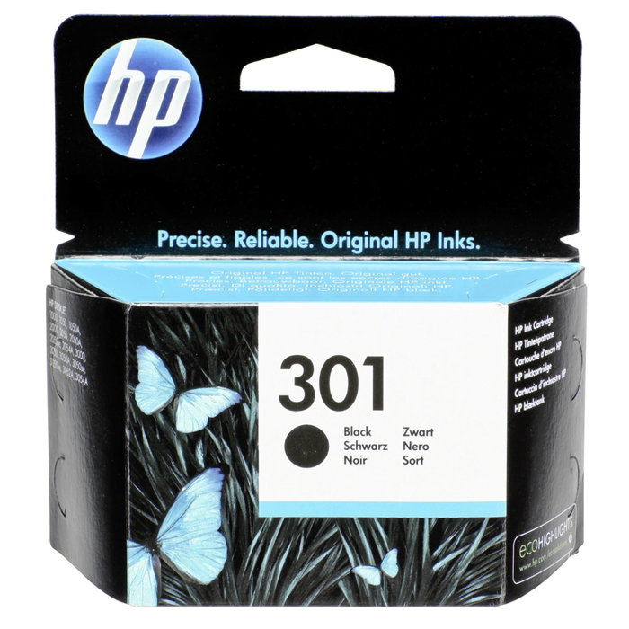HP 301 Cartouche d'encre noire authentique HP 301 Cartouche d'encre noire authentique