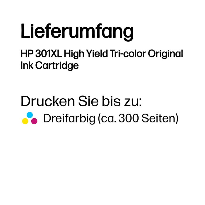 HP 301XL Cartouche d'encre Tricolore Haute Capacité (CH564EE)