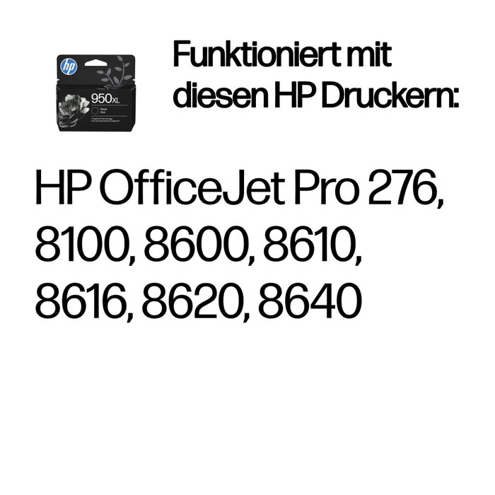 HP 950XL Cartouche d'encre noire grande capacité HP 950XL Cartouche d'encre noire grande capacité