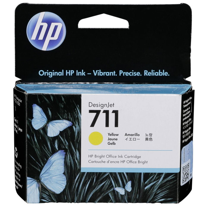 HP Cartouche d'encre 711 Jaune CZ132A HP Cartouche d'encre 711 Jaune CZ132A