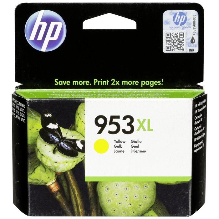 HP 953XL Cartouche d'encre jaune grande capacité authentique (F6U18AE) inevitable