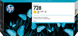 HP Cartouche d'encre 728 Jaune XXL 300 ml (F9K15A)