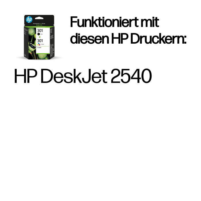 HP Pack de cartouches d'encre 301 (N9J72AE) - Noir et Tricolore