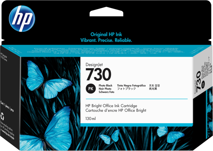 HP Cartouche d'encre 730 Noir P2V67A Standard Photo Black HP Cartouche d'encre 730 Noir P2V67A Standard Photo Black