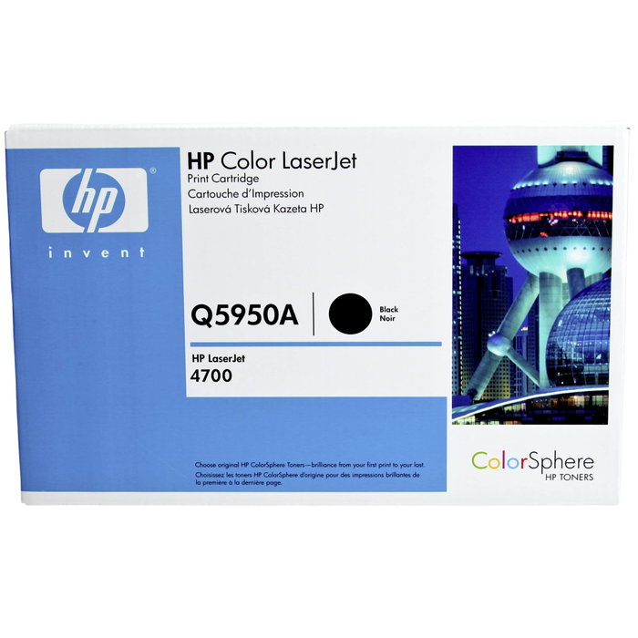 HP Toner Q5950A Noir pour LaserJet Série 4700, 11 000 Pages HP Toner Q5950A Noir pour LaserJet Série 4700, 11 000 Pages