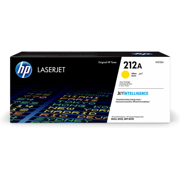 HP Cartouche de toner 212A W2122A jaune, rendement 4500 pages HP Cartouche de toner 212A W2122A jaune, rendement 4500 pages