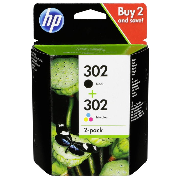 HP HP 302 Multipack Noir et Tricolore X4D37AE HP HP 302 Multipack Noir et Tricolore X4D37AE