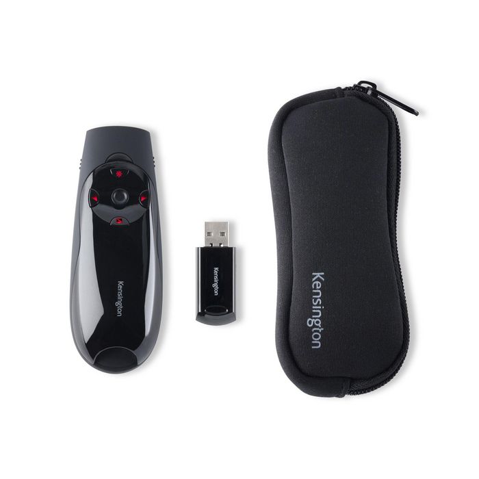 Kensington Presenter Expert - Télécommande de Présentation Sans Fil avec Pointeur Laser Rouge, Contrôle du Curseur et Récepteur USB 2.4 GHz, Compatible Windows/Mac