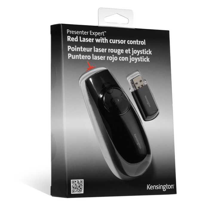 Kensington Presenter Expert - Télécommande de Présentation Sans Fil avec Pointeur Laser Rouge, Contrôle du Curseur et Récepteur USB 2.4 GHz, Compatible Windows/Mac Kensington Presenter Expert - Télécommande de Présentation Sans Fil avec Pointeur Laser Rouge, Contrôle du Curseur et Récepteur USB 2.4 GHz, Compatible Windows/Mac