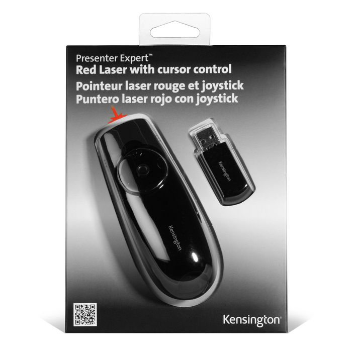 Kensington Presenter Expert - Télécommande de Présentation Sans Fil avec Pointeur Laser Rouge, Contrôle du Curseur et Récepteur USB 2.4 GHz, Compatible Windows/Mac Kensington Presenter Expert - Télécommande de Présentation Sans Fil avec Pointeur Laser Rouge, Contrôle du Curseur et Récepteur USB 2.4 GHz, Compatible Windows/Mac