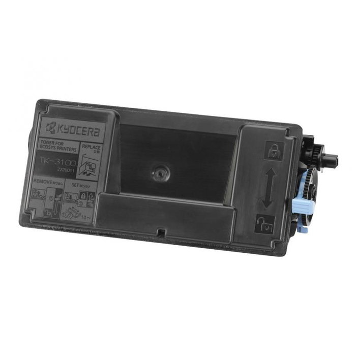 Kyocera TK-3100 Toner Noir Original 1T02MS0NL0 - 12 500 Pages - Compatible FS-2100D FS-2100DN FS-4100DN FS-4200DN FS-4300DN