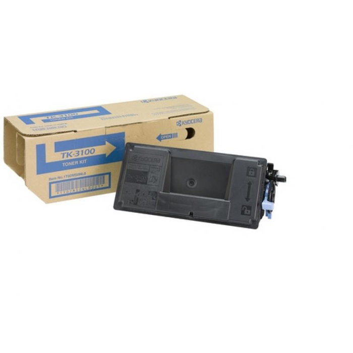 Kyocera TK-3100 Toner Noir Original 1T02MS0NL0 - 12 500 Pages - Compatible FS-2100D FS-2100DN FS-4100DN FS-4200DN FS-4300DN