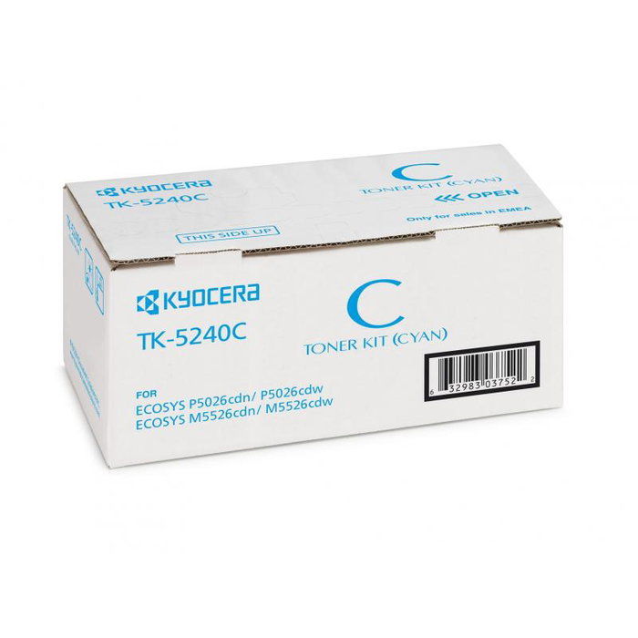 Kyocera TK-5240 Cartouche Toner Cyan Original 1T02R7CNL0 – pour ECOSYS M5526cdw/M5526cdn Kyocera TK-5240 Cartouche Toner Cyan Original 1T02R7CNL0 – pour ECOSYS M5526cdw/M5526cdn