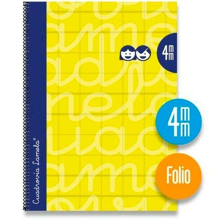 Cahier Lamela Jaune Feuille 80 Volets 21,5 x 31,5 cm 5 Pièces