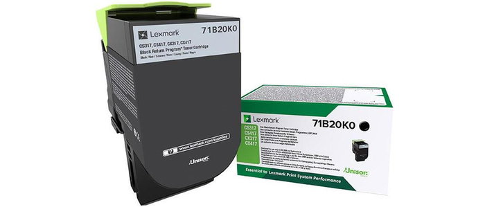 Lexmark 71B20K0 Cartouche de toner noir Standard Lexmark 71B20K0 Cartouche de toner noir Standard