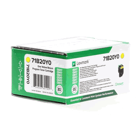 Lexmark 71B20Y0 Cartouche de toner jaune compatible pour imprimantes Lexmark CS317dn, CS417dn, CS517de, CX317dn, CX417de - Rendement 2300 pages