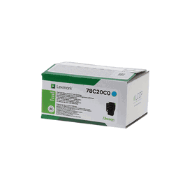Lexmark 782C / 78C20C0 Cartouche de toner cyan pour imprimantes