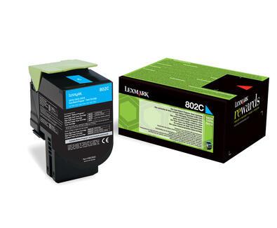 Lexmark Toner 802C Cyan Standard Lexmark Toner 802C Cyan Standard