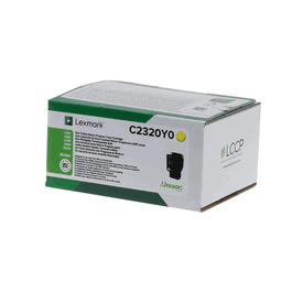 Lexmark Toner C2320Y0 Cartouche Jaune d'origine pour imprimante laser