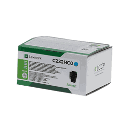 Lexmark C232HC0 Cartouche de toner cyan de haute capacité XL