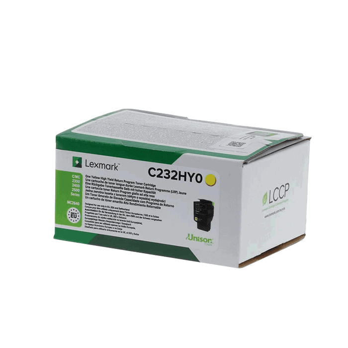 Lexmark C232HY0 - Cartouche de toner jaune XL Haute capacité pour imprimantes Lexmark Lexmark C232HY0 - Cartouche de toner jaune XL Haute capacité pour imprimantes Lexmark