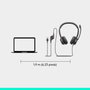 Logitech Casque Gamer avec Microphone anti-bruit, Confort rembourré, Son Stéréo Numérique et Commutateur In-Line, USB, Noir