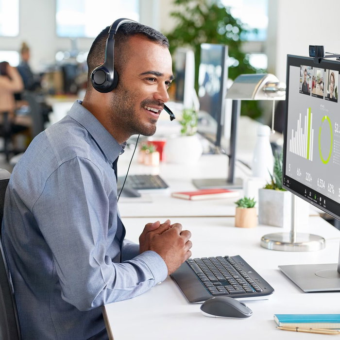 Casques avec Microphone Logitech LGT-H390 Noir