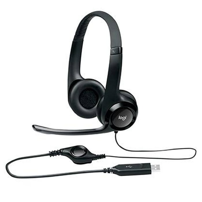 Casques avec Microphone Logitech LGT-H390 Noir
