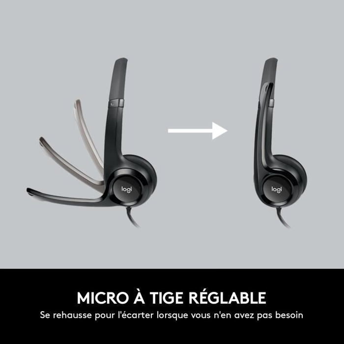Casques avec Microphone Logitech LGT-H390 Noir