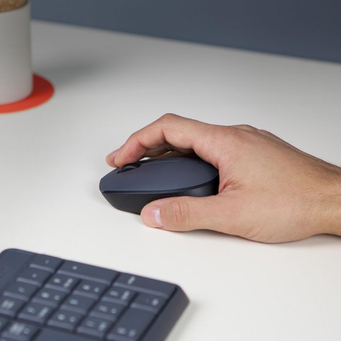 Logitech M170 Souris Sans Fil 2.4 GHz RF, Autonomie 12 Mois avec 1 Pile AA, Connectivité USB Plug-and-Play, Gris