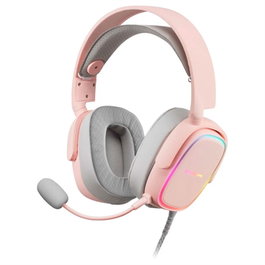 Mars Gaming MHAXP Casque Gaming RGB Flow Rose avec Microphone Amovible Jack 3.5mm USB