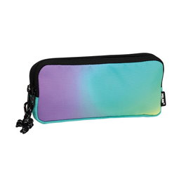 Milan Trousse 3 compartiments Sunset vert-lilas Ripstop Polyester 22x11x6.5 cm