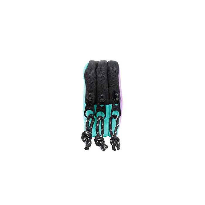 Milan Trousse 3 compartiments Sunset vert-lilas Ripstop Polyester 22x11x6.5 cm