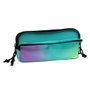 Milan Trousse 3 compartiments Sunset vert-lilas Ripstop Polyester 22x11x6.5 cm