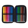 Milán Plumier 2 étages Sunset avec contenu, noir et vert