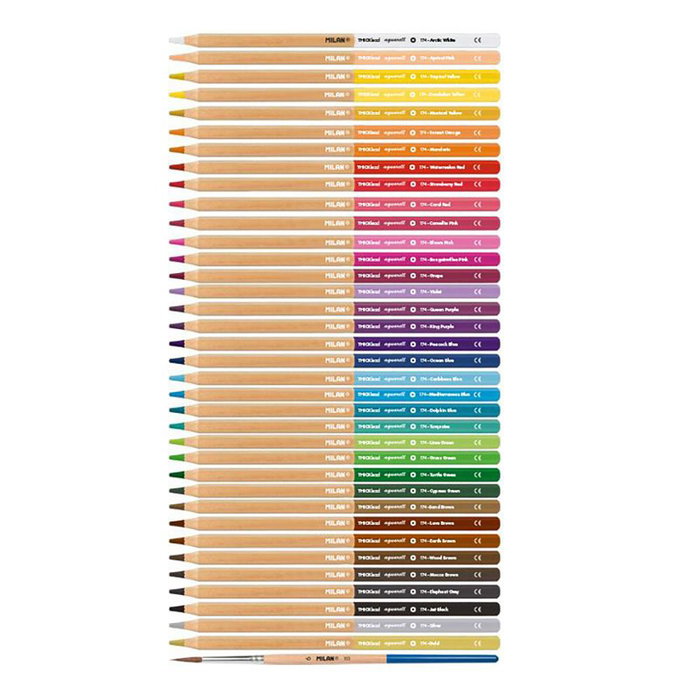 Crayons de couleur Milan Acuarelable Crayon d'aquarelle