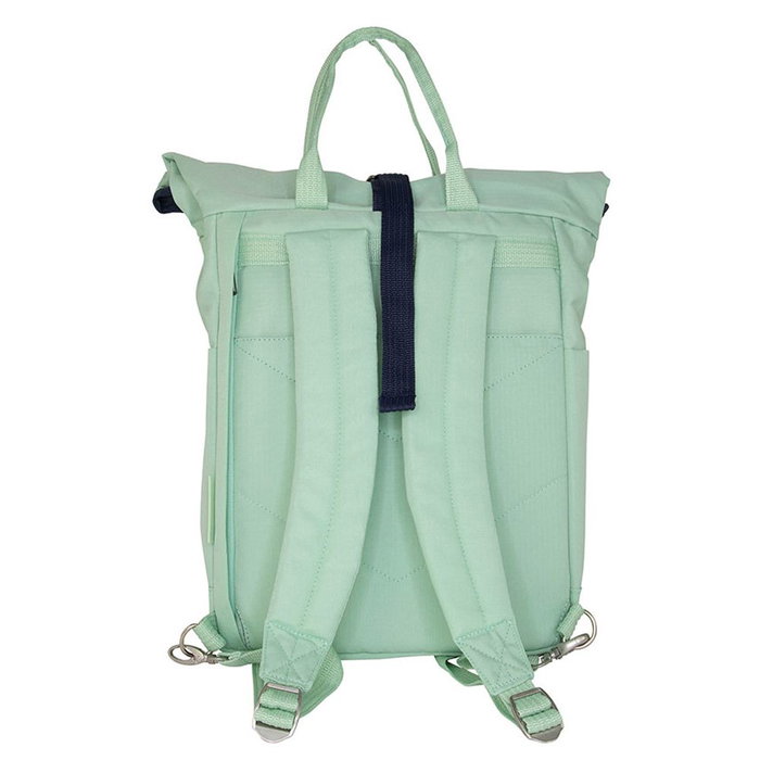 Milán Série 1918 Mochila urbaine 10 L avec fermeture supérieure enroulable, vert, polyester - 42x29x11 cm