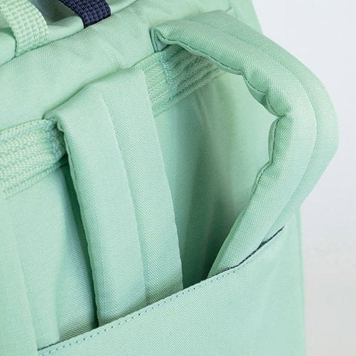 Milán Série 1918 Mochila urbaine 10 L avec fermeture supérieure enroulable, vert, polyester - 42x29x11 cm