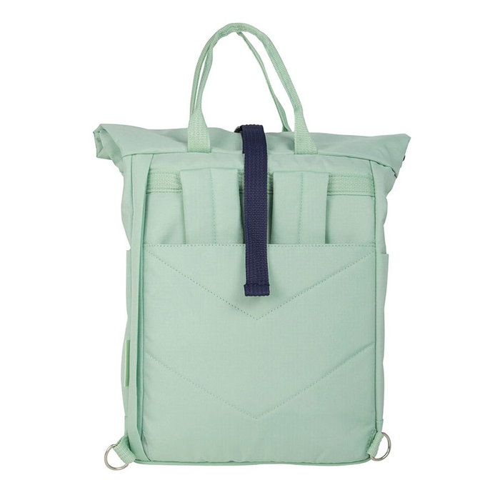 Milán Série 1918 Mochila urbaine 10 L avec fermeture supérieure enroulable, vert, polyester - 42x29x11 cm