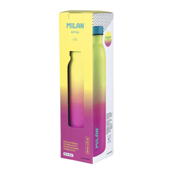 Bouteille Thermique Milan Sunset Acier inoxydable Jaune 591 ml