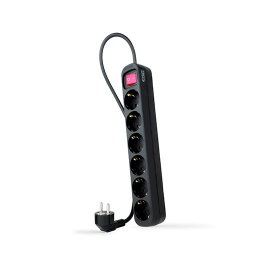Nanocable 10.37.0006-BK Multiprise 6 Prises avec Interrupteur 1.4 m