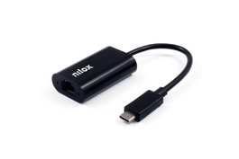 Nilox Câble Adaptateur USB-C vers Ethernet Gigabit RJ45 Noir
