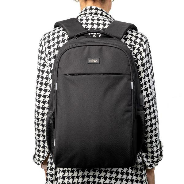 Nilox Sac à dos Style 15.6 pouces Noir pour ordinateur portable