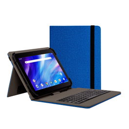 Nilox Housse avec Clavier pour Tablette 9.7 à 10.5 Pouces micro USB et USB C, Bleu