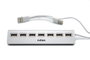 Nilox Hub USB 2.0 7 Ports Aluminium Gris - Plug and Play, Charge et Transfert de Données