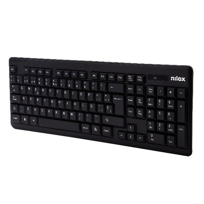 Nilox NXKMWE0001 Clavier et souris sans fil Noir Espagnol Qwerty Nilox NXKMWE0001 Clavier et souris sans fil Noir Espagnol Qwerty