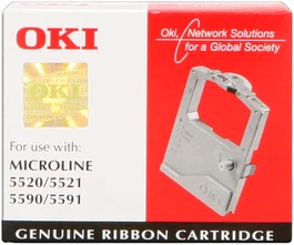 OKI 01126301 Carte à ruban nylon noir (5520/5521 - Haute qualité, 4 millions de cpi, design ergonomique