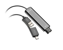 Poly Adaptateur numérique DA Series USB-A et USB-C pour casques QD, avec bouton dédié Microsoft Teams et mise à jour firmware