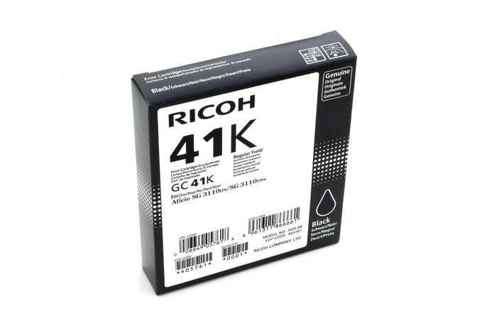 Ricoh Cartouche d'encre gel GC-41K noir (2500 pages)